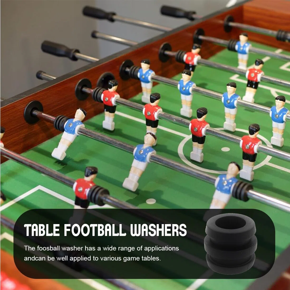Rodamientos de mesa de futbolín, 10 juegos de bujes de mesa de futbolín Piezas de repuesto para mesa de futbolín Rodamientos de plástico livianos para juego de futbolín Bolas de futbolín