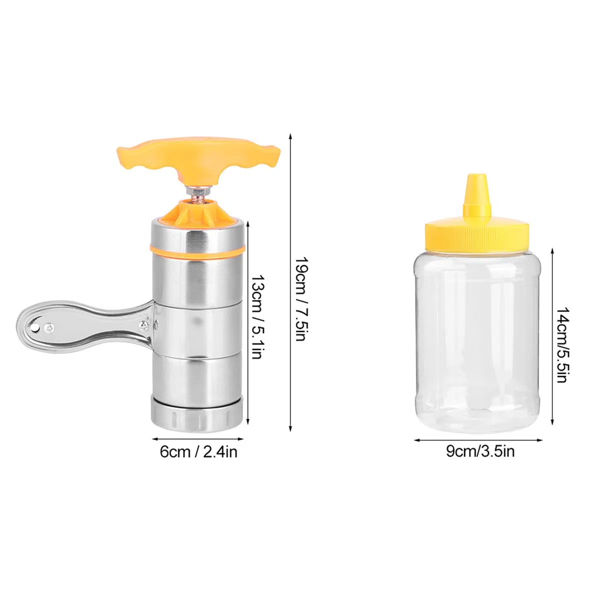 Extractor de miel, equipo extractor de miel, extractor de miel manual Extractor de miel portátil de acero inoxidable, miniexprimidor de miel herramienta exprimidora