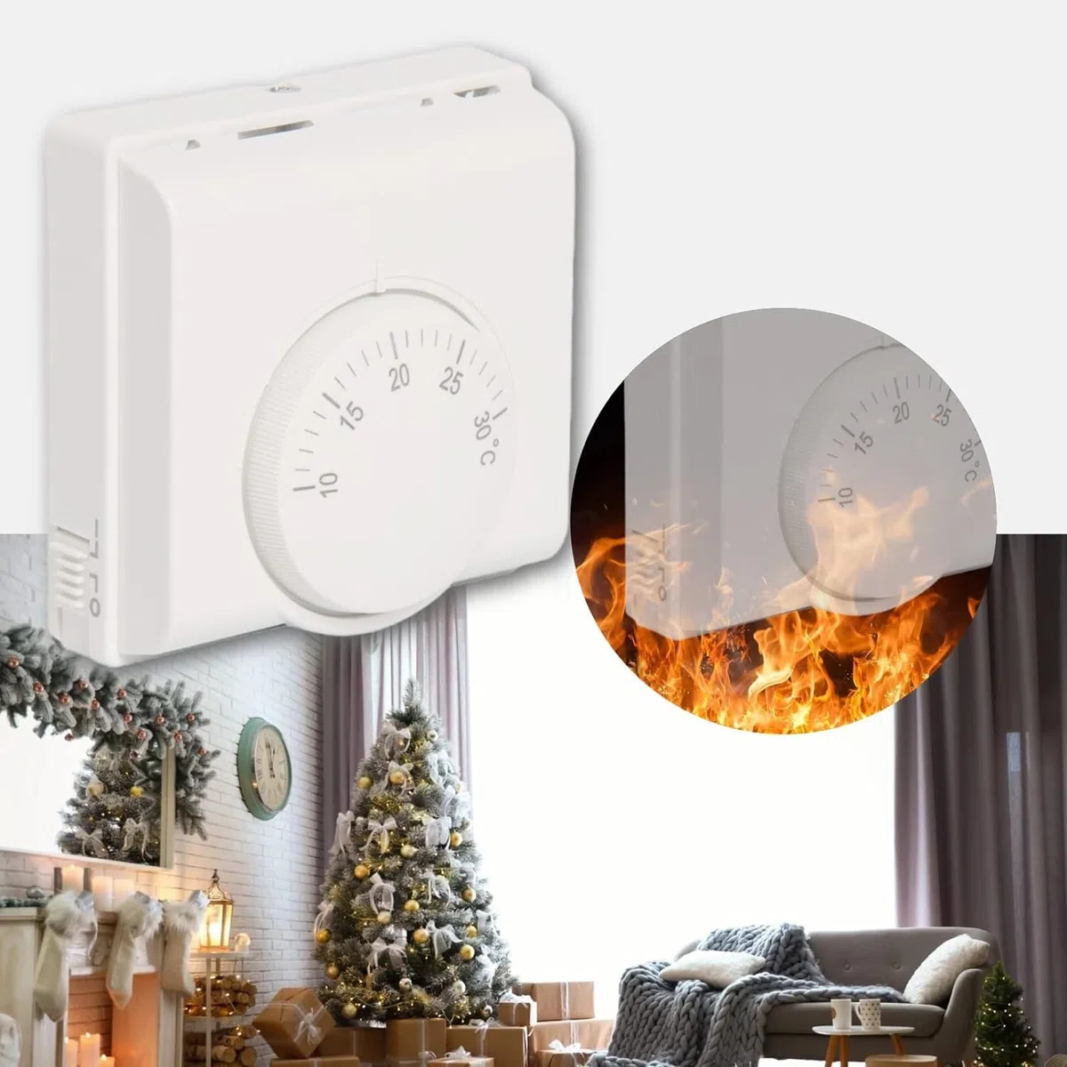 Termostato Ahorro Energético Mecánico 220V para Aire Acondicionado Central para Hotel Restaurante Supermercado Instalación en 5 Minutos Reducción Consumo Energético