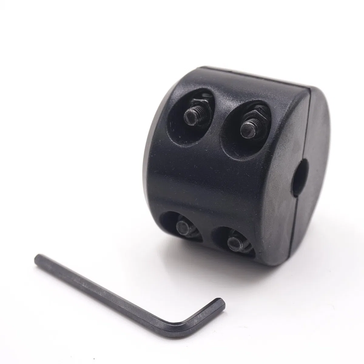 Cabrestante cable gancho tapón de goma de silicona para cuerda sintética de alambre con llave Allen, línea de cabrestante ATV UTV, amortiguador, evitar el rebote y la abrasión (negro)