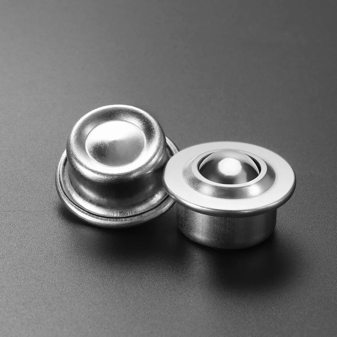 Housoutil 20 unidades de 5/8 rodamientos de bolas de 360º – Rotación universal – Bola de rodillo transportador universal para transportador – Soporte de rodillos – Capacidad de carga Lbs
