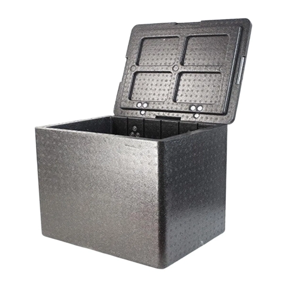 Contenedor isotérmico para transporte de alimentos. Caja térmica para mantener comidas frescas durante excursiones en barco y barbacoas. Ideal para dormitorios. Caja, Negro, 30 litros