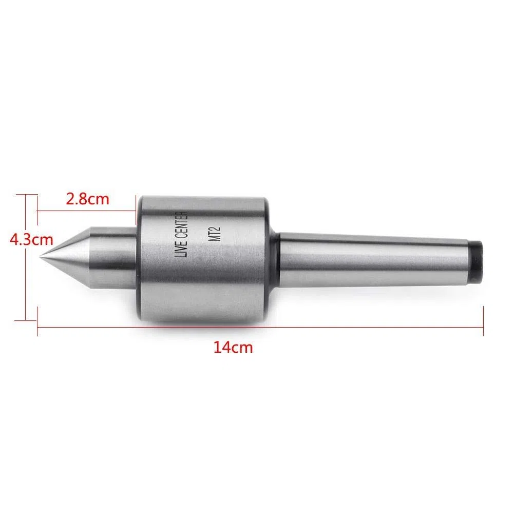 MT2 Live Center, MT2 Precision Rotary Live Revolving Milling Center Taper Metal Herramienta de torno