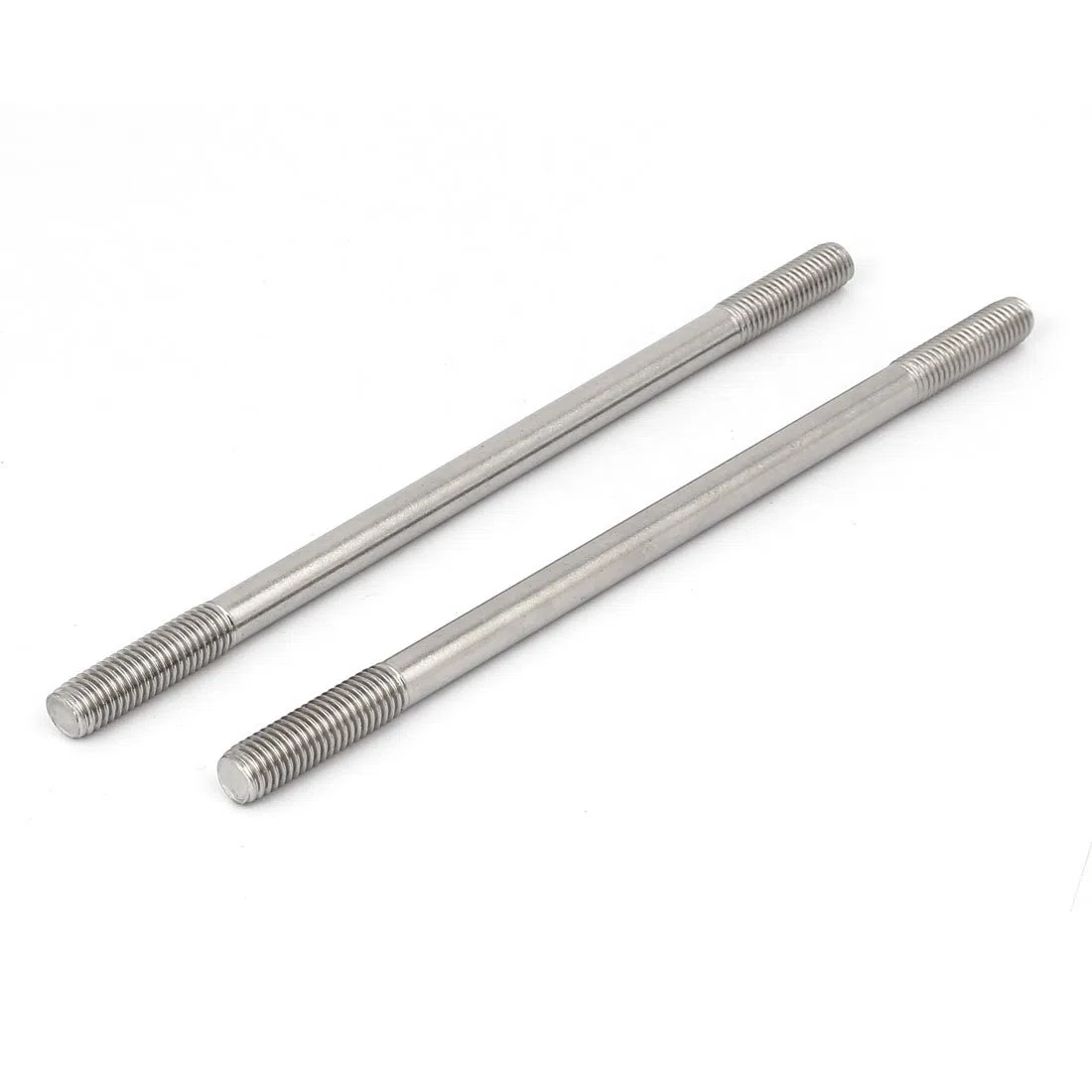 sourcing map M10x200mm Doble Extremo Rosca 304 Inoxidable Acero Apretado Ajustable Empuje Varilla Perno 5 Piezas