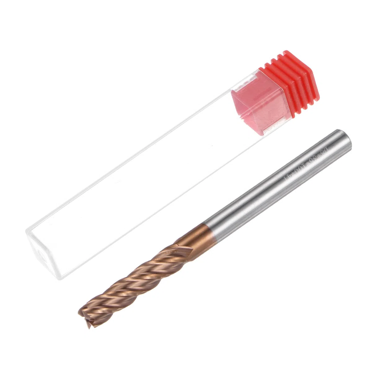 QUARKZMAN Fresado de Extremo Cuadrado de Carburo de 8mm Diámetro Vástago 8mm 100mm Extra Largo HRC55 de Micro-Grano de Carburo de Tungsteno de 4 Flautas Para Aluminio Cobre Metal