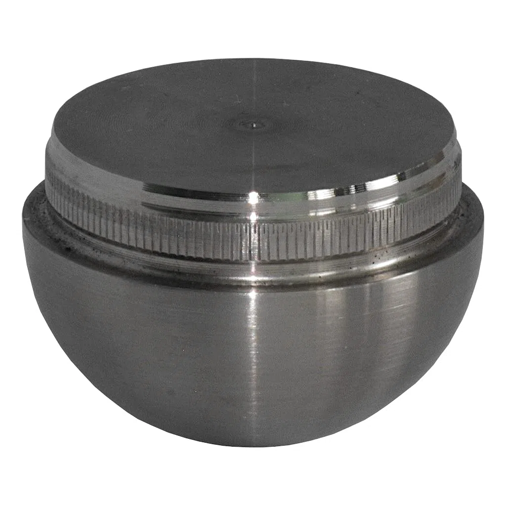 TIBU Tapa final de acero inoxidable V2A para tubo de 20 x 2 mm de diámetro semicircular (10 unidades) tapas de acero inoxidable tapones de tubo de cierre