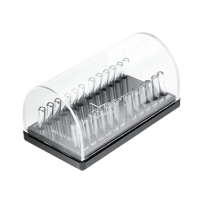 1 caja de alambre de arco rectangular dental redonda de acrílico, dispensador de ortodoncia para arco, soporte de cables dentales (estilo A)