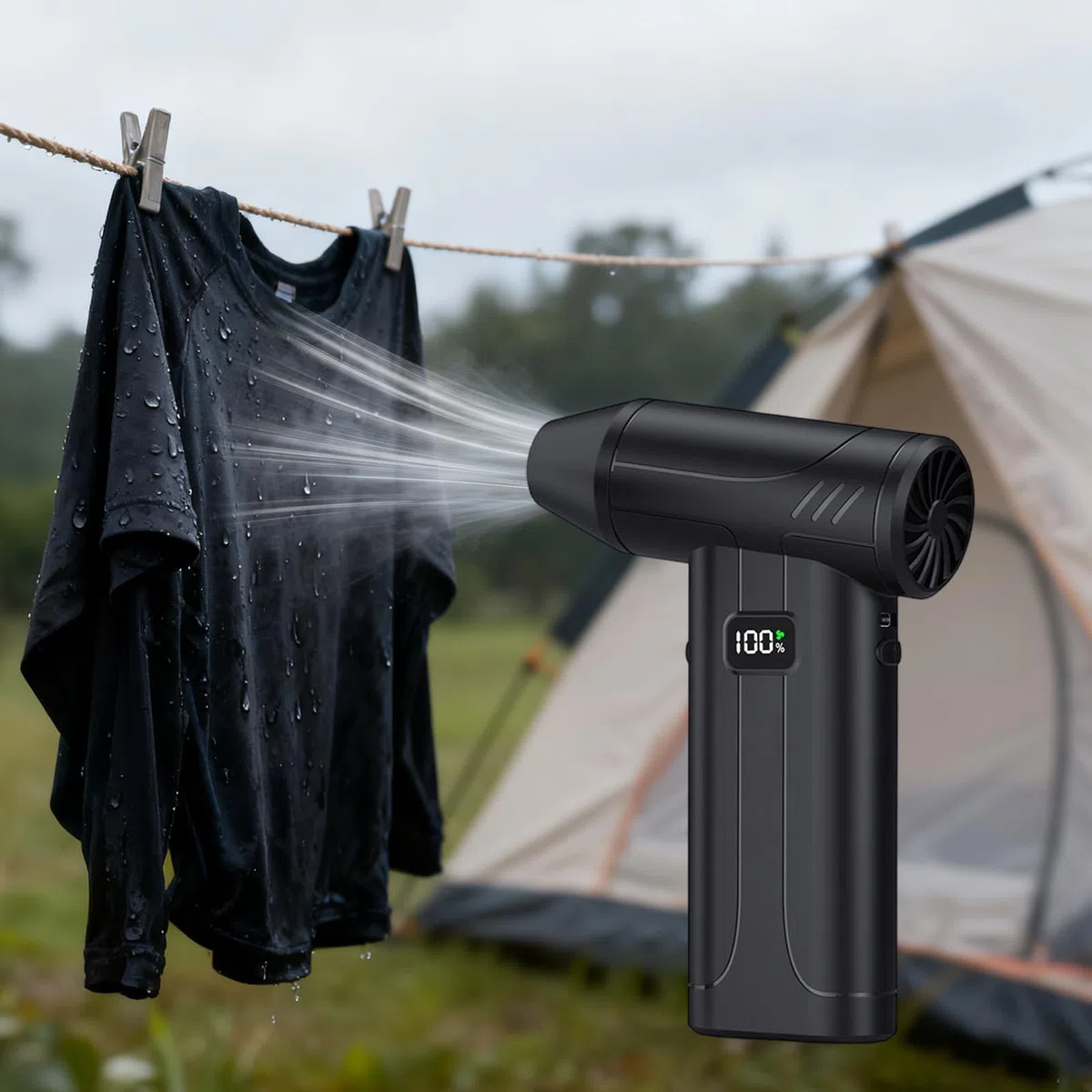 Soplador de aire – 10.0000 rpm portátil potente | limpiador de polvo portátil para la limpieza del hogar, jardín, taller, camping, garaje, exterior, escritorio y terraza