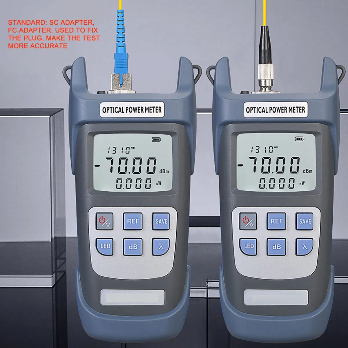 Medidor De Potencia ÓPtico De Alta Precisión,Probador De Fibra Óptica Portátil Con 7 Longitudes De Onda De Prueba,Para Telecomunicaciones Catv La Construcción Y Mantenimiento De Cables Integrados