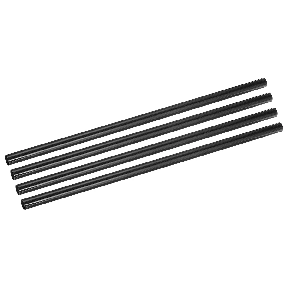 QUARKZMAN 4 Tubos de Fibra de Carbono 16 x 18 x 330mm Tejido Liso Superficie Brillante Varilla de Carbono Enrollada en Rollo de 3K para Aviones RC Quadcopters Multicopters