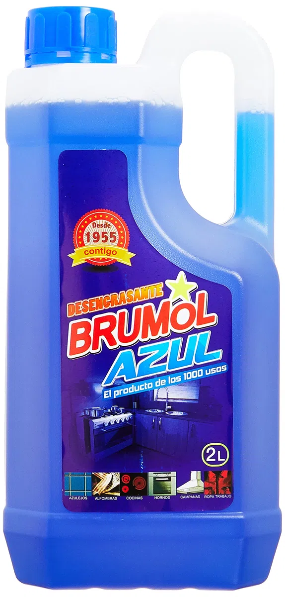 Brumol Desengrasante Azul - Paquete de 6 x 2000 ml - Total: 12000 ml