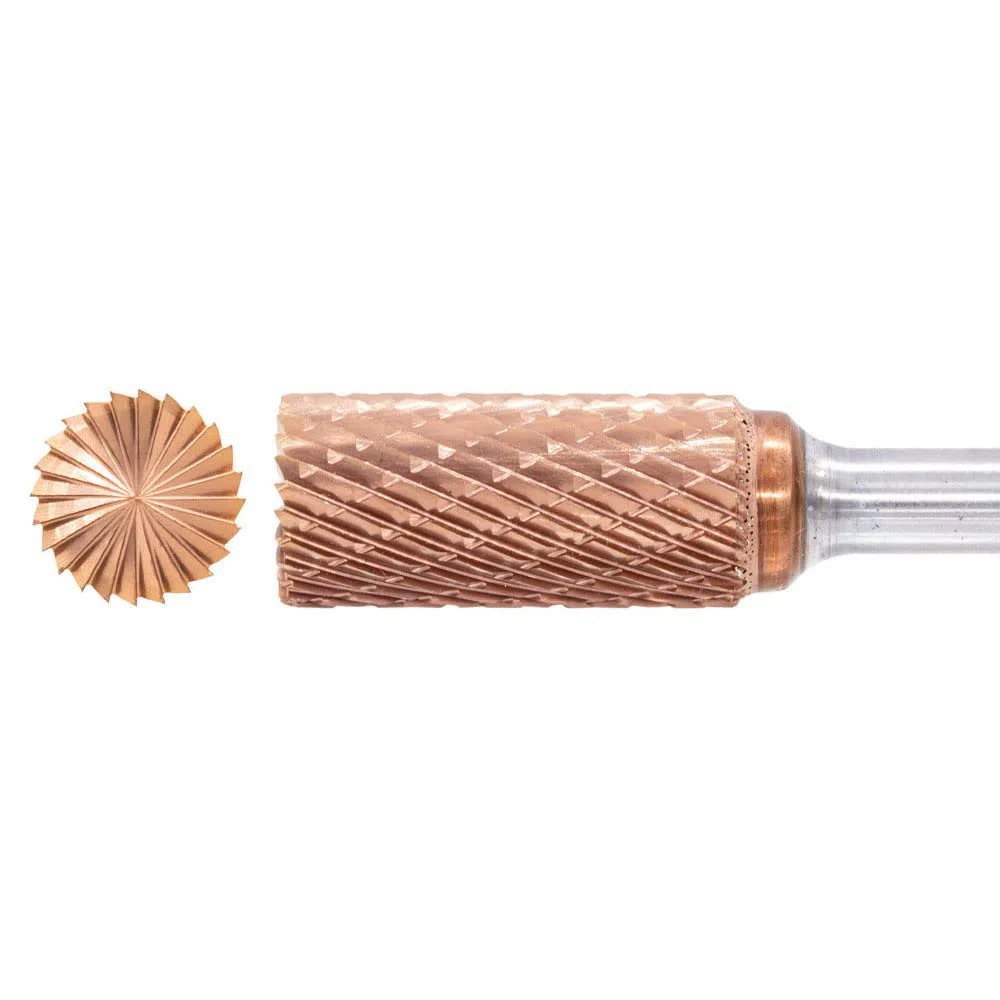 Rebaba de carburo con revestimiento ULTRA Co, 12 mm de diámetro con vástago métrico de 6 mm (ZYA-S)