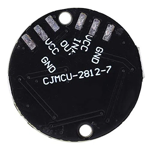 ViaGasaFamido 10Pcs Panel de lámpara LED Práctico Anillo Redondo LED Placa de Desarrollo del Controlador Circuito de Control Color Luz Cjmcu 7 bits WS2812 5050 RGB