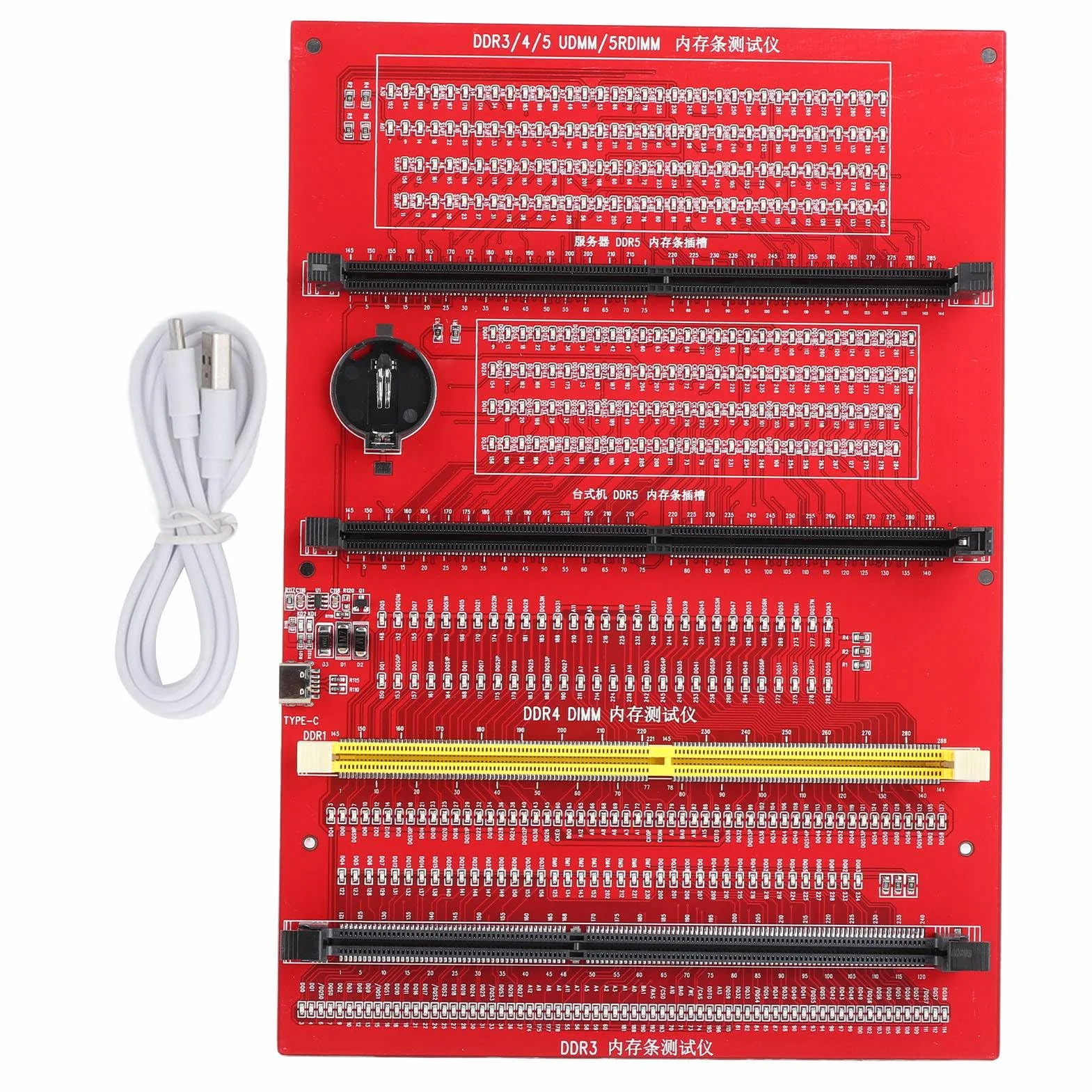 Diagnóstico de Almacenamiento de RAM -Analisator 4 en 1 Desktop DDR3 DDR5UDMM DDR5RDIMM -Teste TARJE