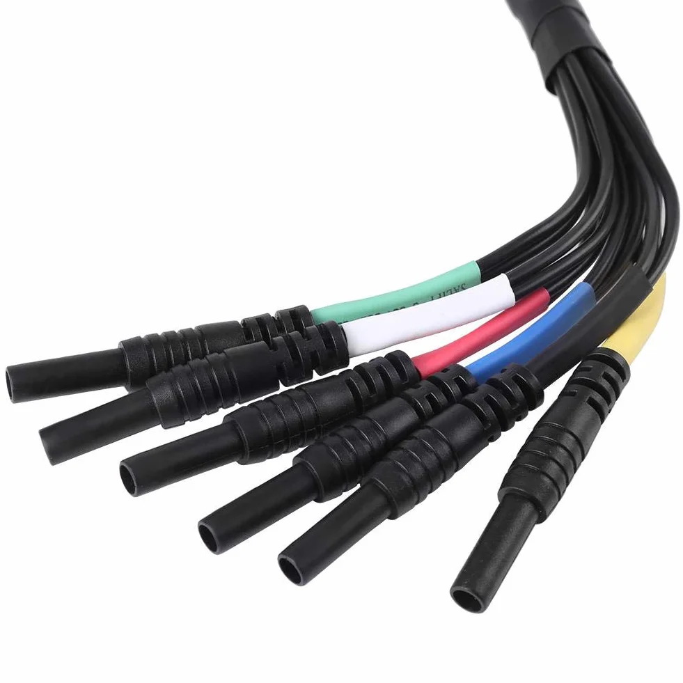 Cables de arranque universal de 6 canales, cables de arranque HT306 para osciloscopio de diagnóstico automático 1#