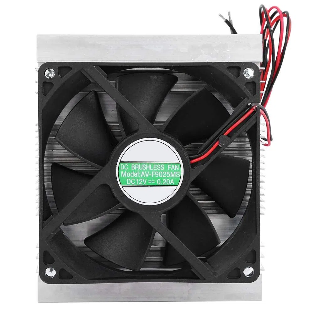 Módulo Enfriador de Refrigeración Termoeléctrico Peltier 60W XD-35 de Refrigeración por aire Disipador Térmico Kit de Bricolaje para de Espacios Pequeños(With Cold End Fan)