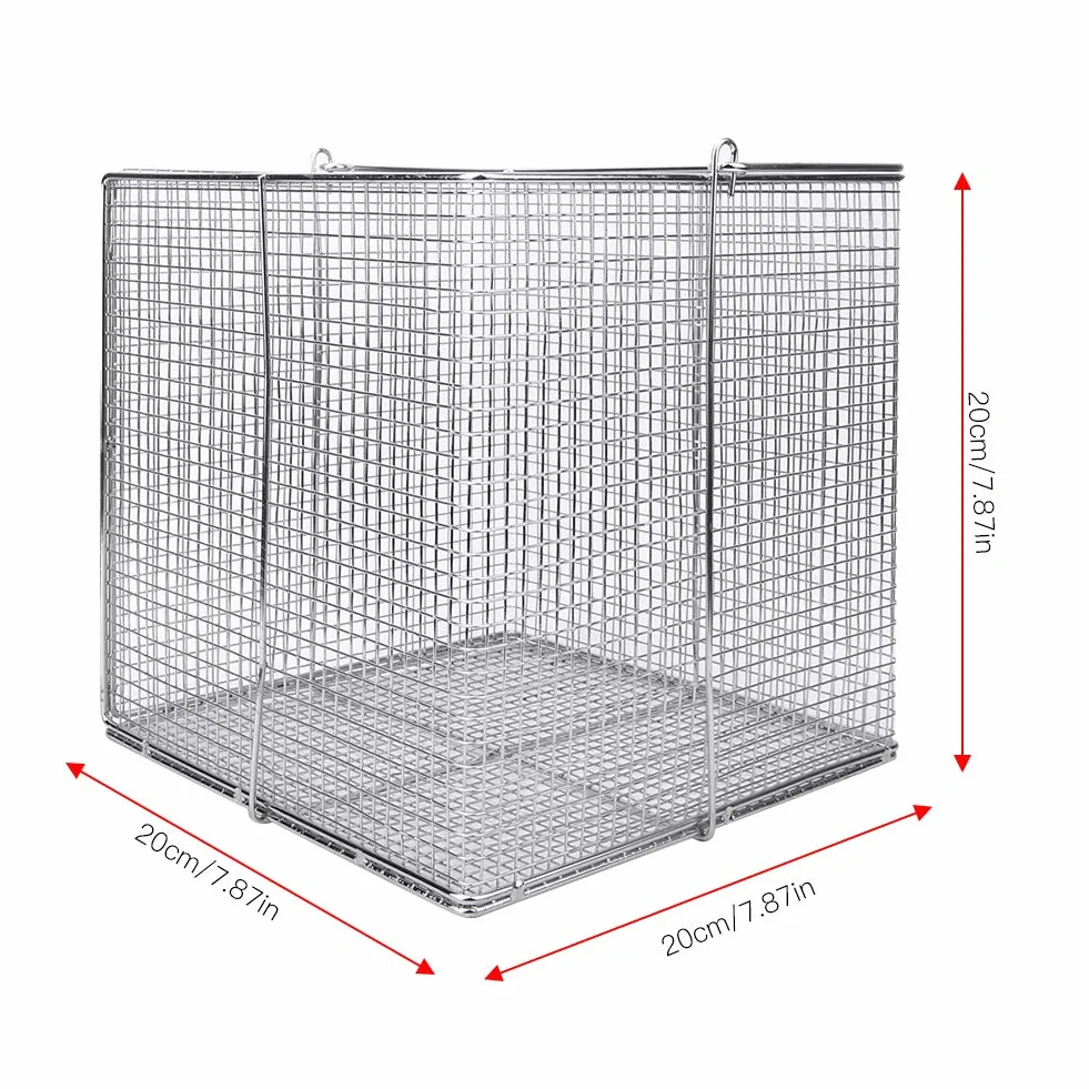 Caja de Esterilización de Instrumentos, Cesta de Desinfección de Instrumentos, Bandeja de Esterilización de Instrumentos de Acero Inoxidable, Suministros de Laboratorio con Asa