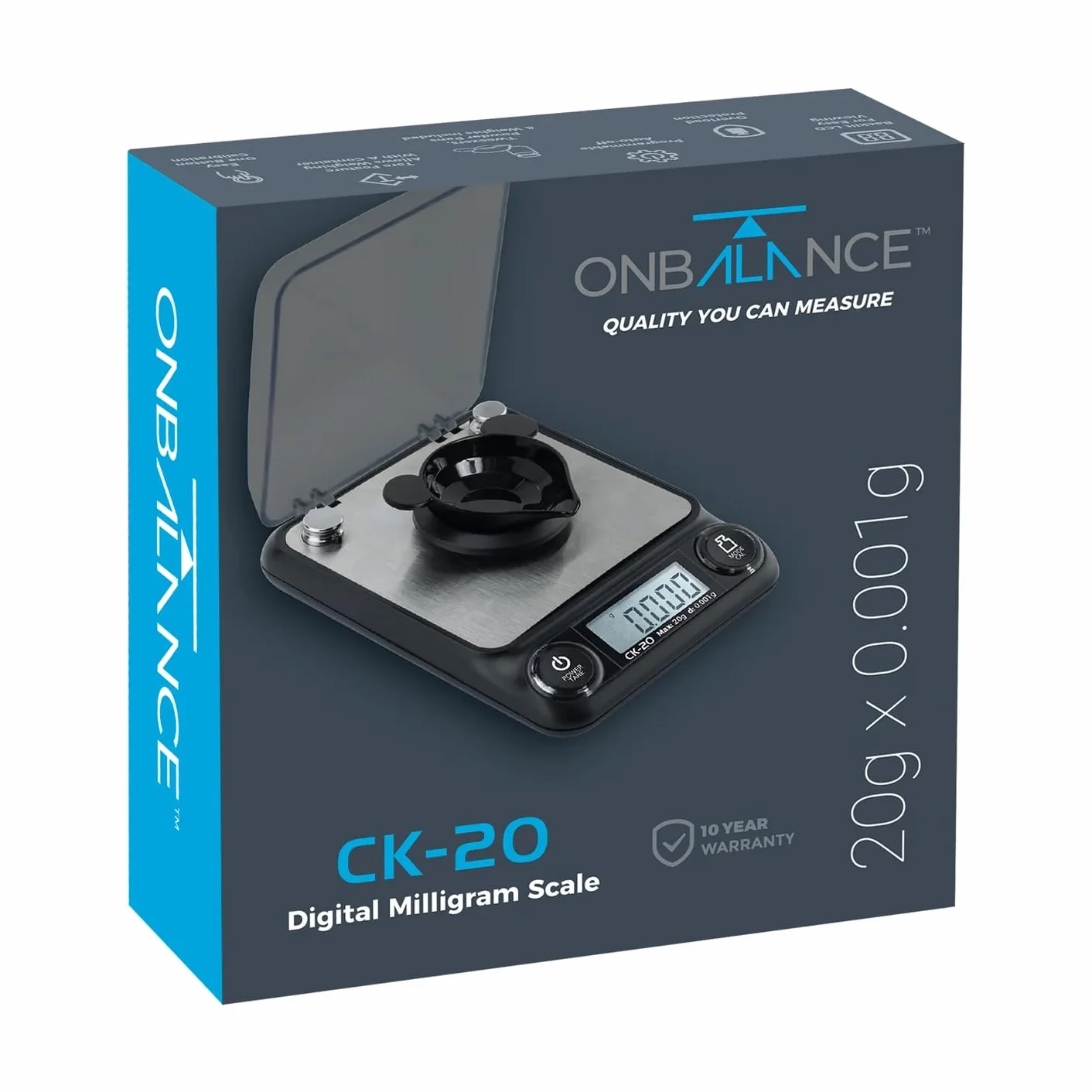 Mini escala digital de pesaje preciso (20 g, 0,001 g)