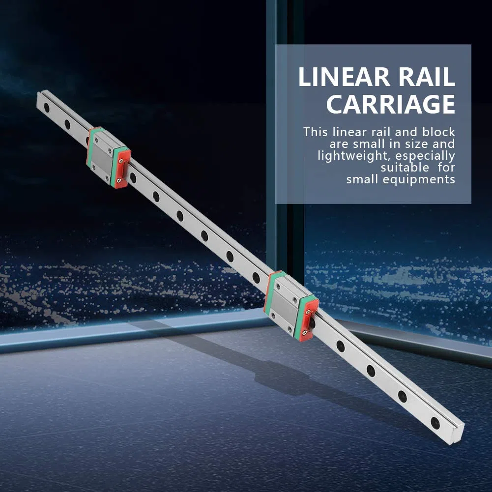Regun MGN12 400 mm Guía lineal en miniatura con 2 MGN12B Bloque, Carril de guía lineal 12mm, para Impresora 3D, Máquinas Automatizadas CNC, Fresadoras, Tornos