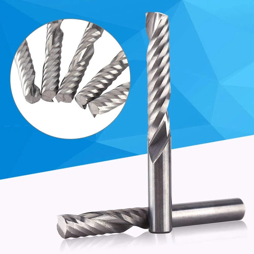 Fresa de Carburo de Tungsteno Molino de Extremo Flauta única CNC Fresado Bits 6mm x 32mm 5Pcs