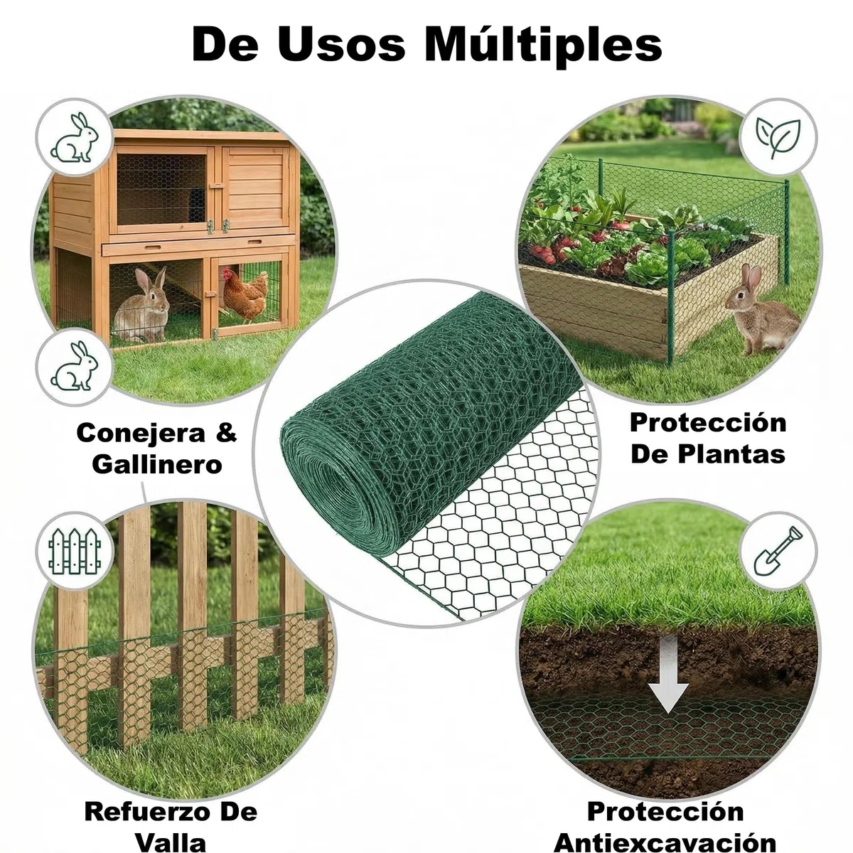 Amagabeli Garden Home Malla de Alambre Hexagonal Red Hexagonal Verde Valla de Jardín Metalicas Alambre