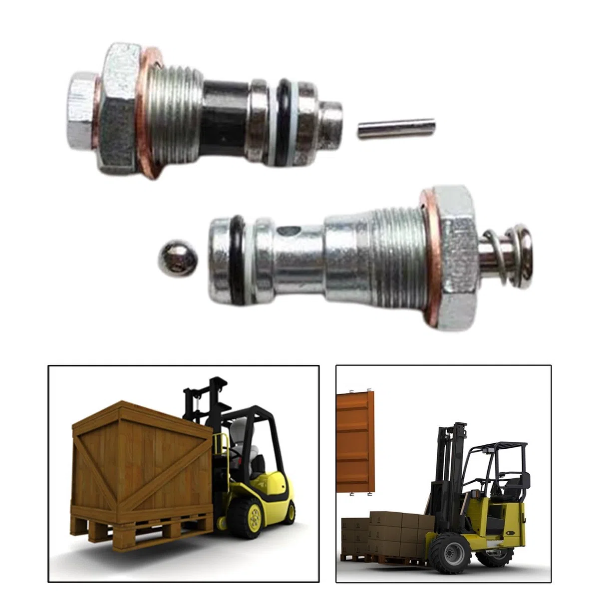 Amagogo Accesorios para transpaletas hidráulicas para Carrete de válvula Kit de Mantenimiento de Cilindro de Aceite Kit de reparación de carretillas
