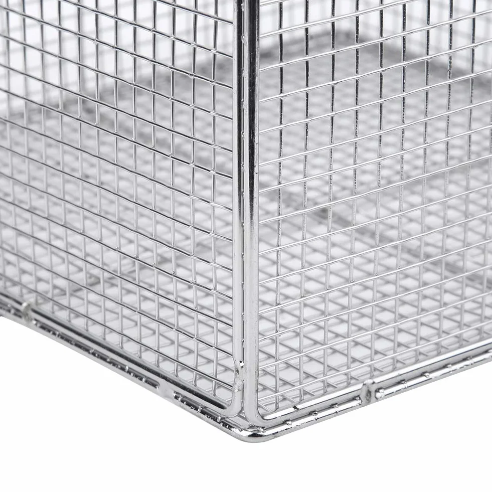 Caja de Esterilización de Instrumentos, Cesta de Desinfección de Instrumentos, Bandeja de Esterilización de Instrumentos de Acero Inoxidable, Suministros de Laboratorio con Asa