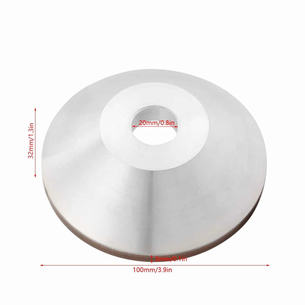 Muela Abrasiva Taza de Muela Cóncava Revestida Copa de Abocinamiento de Grano 180 Disco de Amoladora para Metal de Carburo 100 Mm para Hoja de Aleación Forma de Cuenco de Tungsteno