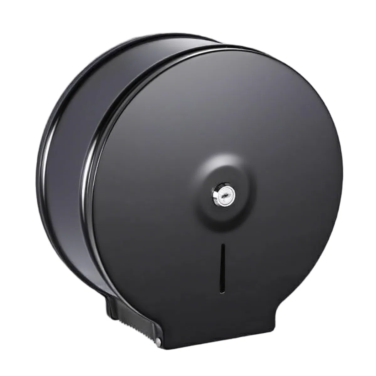 Tissting Dispensador de Papel higiénico Jumbo para Rollo de 9, Soporte de Papel higiénico Comercial para Montaje en Pared con Estante, Soporte dispensador de Toallas de Papel con Bloqueo (Black)