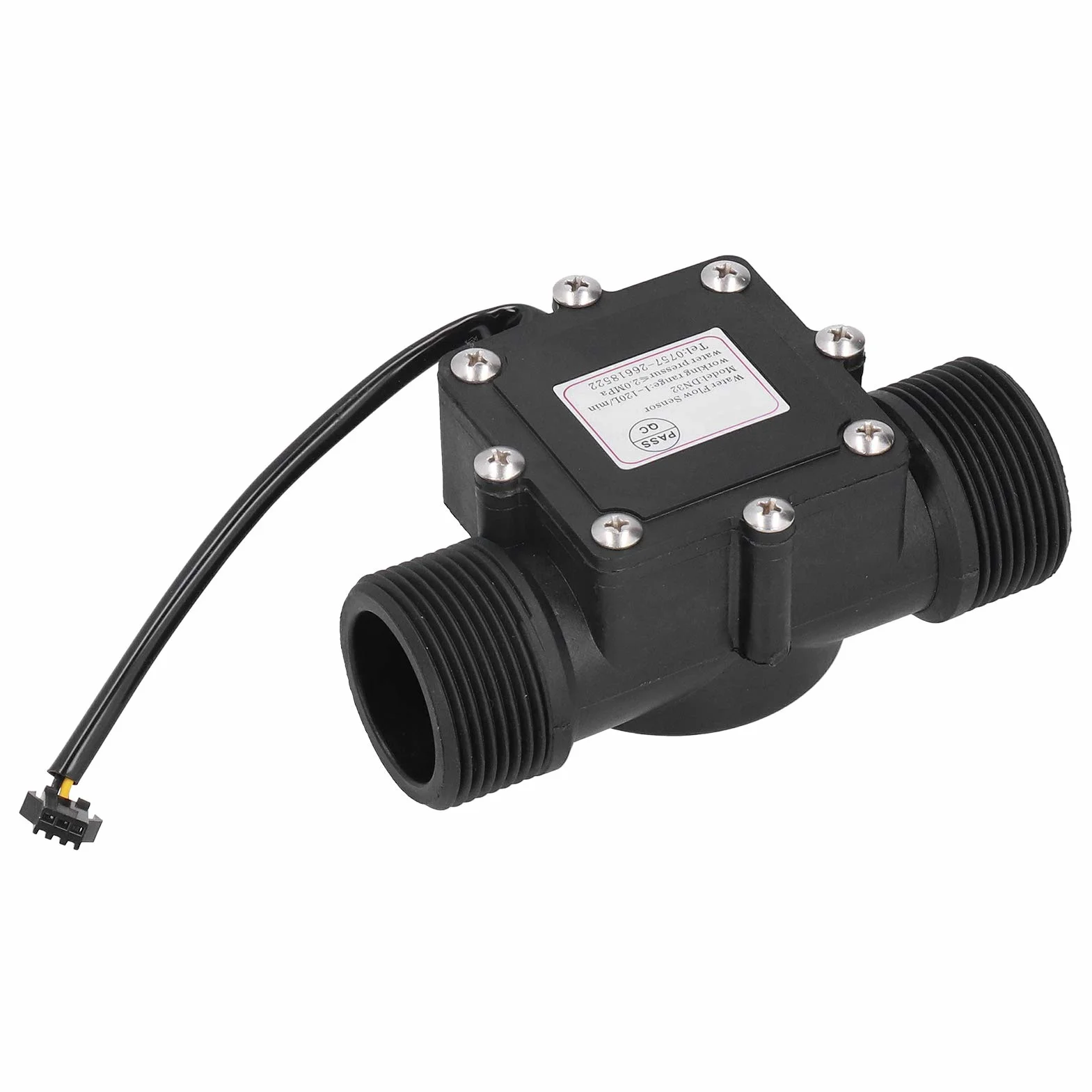 Medidor de Flujo Industrial Contador de Caudalímetro de Agua de Tubería YF-DN32 G1.25in Sensor Hall Contador de Flujo de Tubería Industrial Resistente a Alta Temperatura y Presión