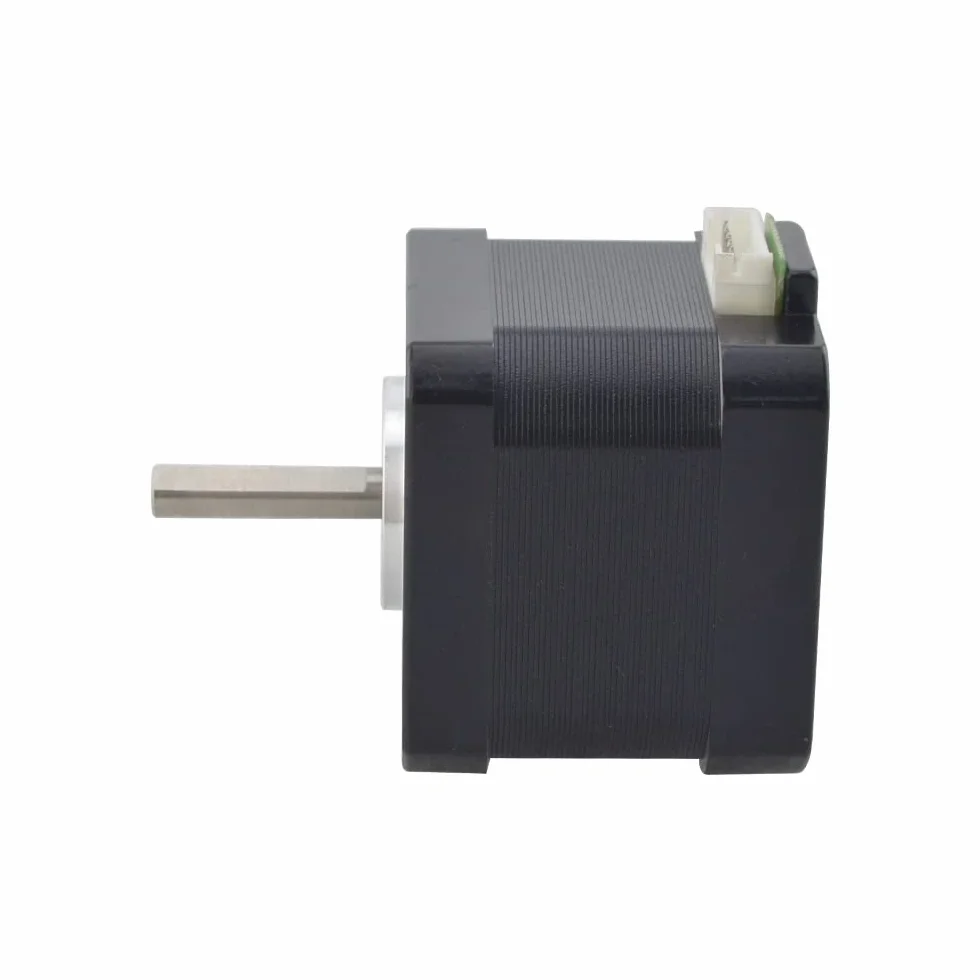 STEPPERONLINE Motor paso a paso Nema 17 Bipolar 42Ncm 1.5A 42x42x39mm 4 hilos con cable de 1m y conector para impresora 3D/fresadora CNC, negro