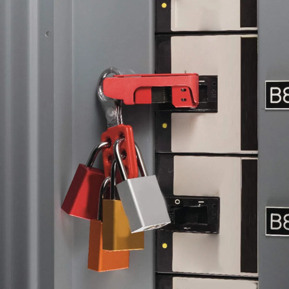Dispositivo de Bloqueo de Disyuntor de 6 Piezas, Dispositivo de Bloqueo de Disyuntor Universal para Fijación de Equipos Industriales, Dispositivo de Bloqueo del Kit de Etiquetado