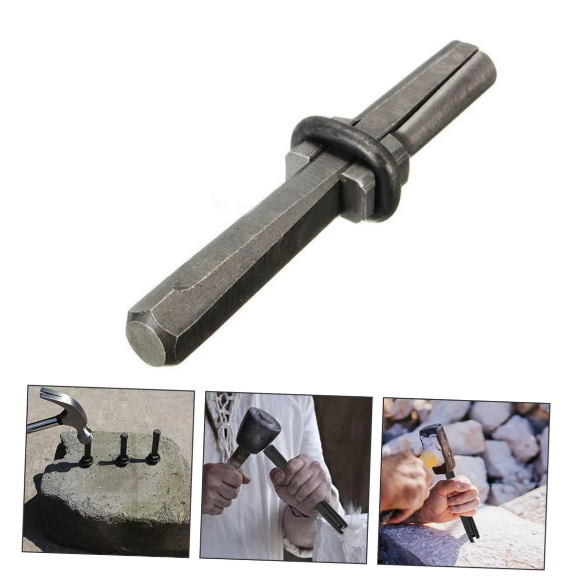 Holibanna Herramienta División Negro Aleado para Partir para Acero en de Rocas Corte Alta Resistencia y Buena Tenacidad Adecuado Trabajos de Cantería