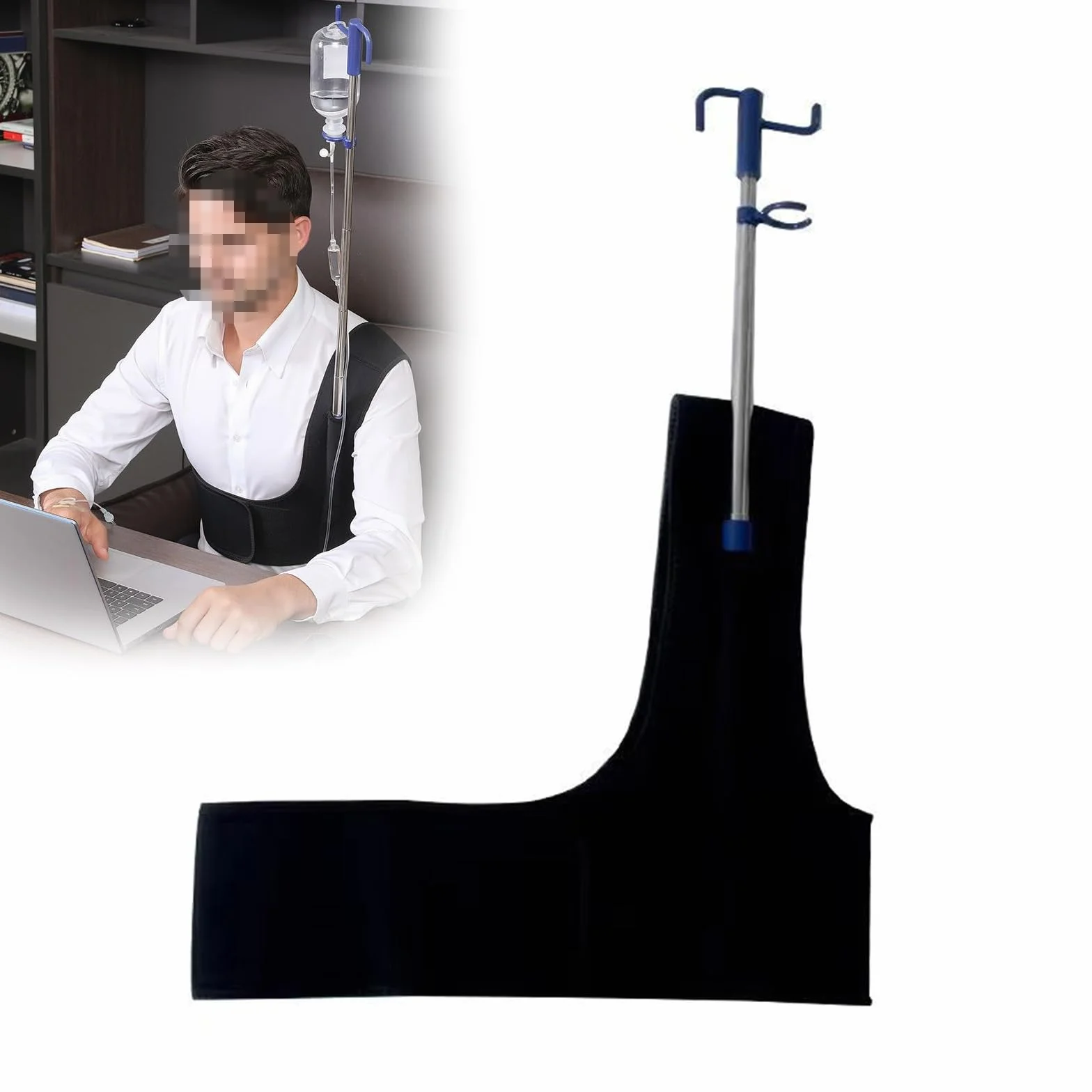Soporte Portatil Portasueros, Medical IV Pole Soporte, Porta Sueros Ajustables, Soporte para Tubo de Alimentación, para Atención Médica Domiciliaria en Clínicas y Viajes