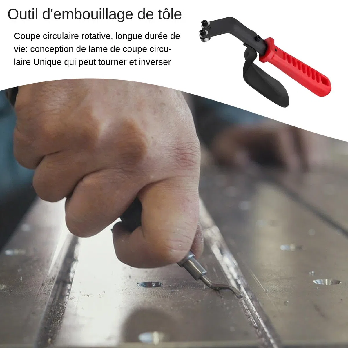 Herramienta de desbarbado de chapa Mlllokfki, herramienta de corte de desbarbado | Herramienta ergonómica de corte de chapa,Herramienta de desbarbado segura y resistente al desgaste, herramienta de