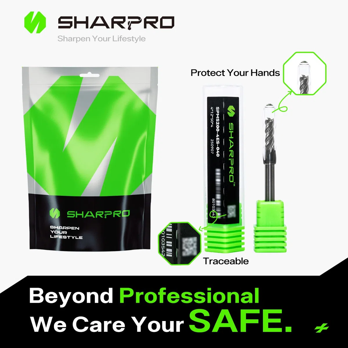 Upcut - Fresa en espiral de 4 mm, diámetro de corte de 4 mm, carburo de tungsteno macizo, fresadora CNC ideal para fresar aceros de aleación, acero endurecido, metal y más