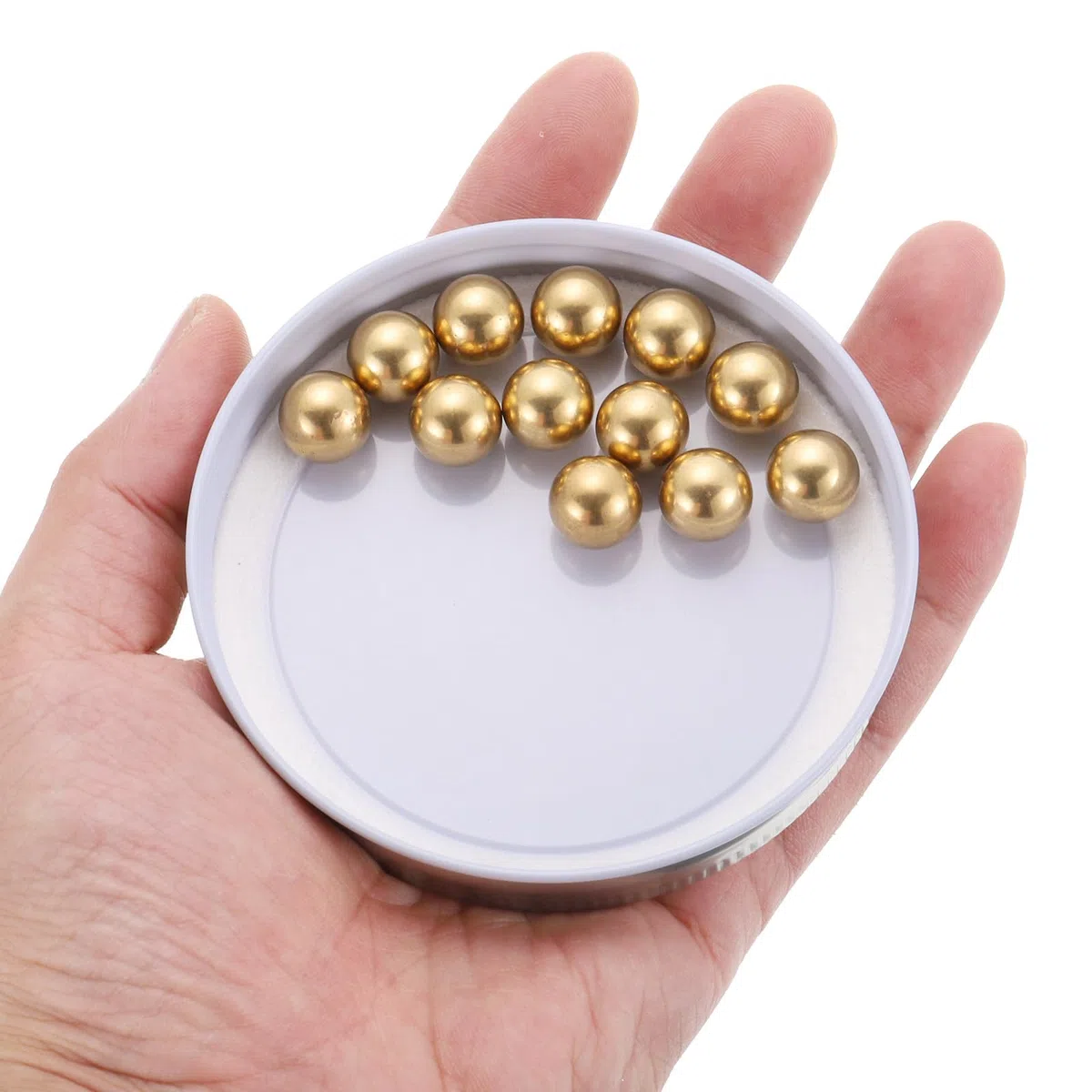 QUARKZMAN 24pcs Bolas de Rodamiento de Latón Macizo de Precisión de 12mm Bolas de Latón Industrial para Maquinaria, Automoción y Bricolaje
