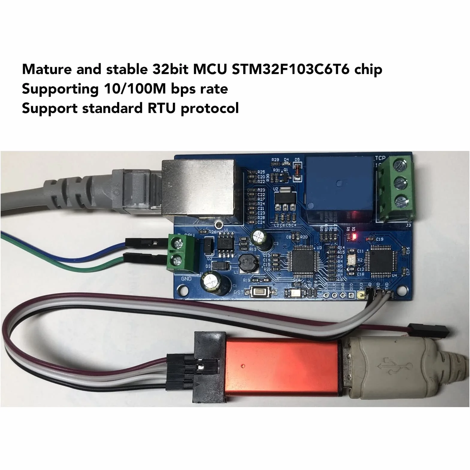 Módulo de relé de Red, Módulo de relé RTU de 1 Vía Módulo Controlador Ethernet Módulo de Relé de Red de Control LAN, Controladores de Proceso