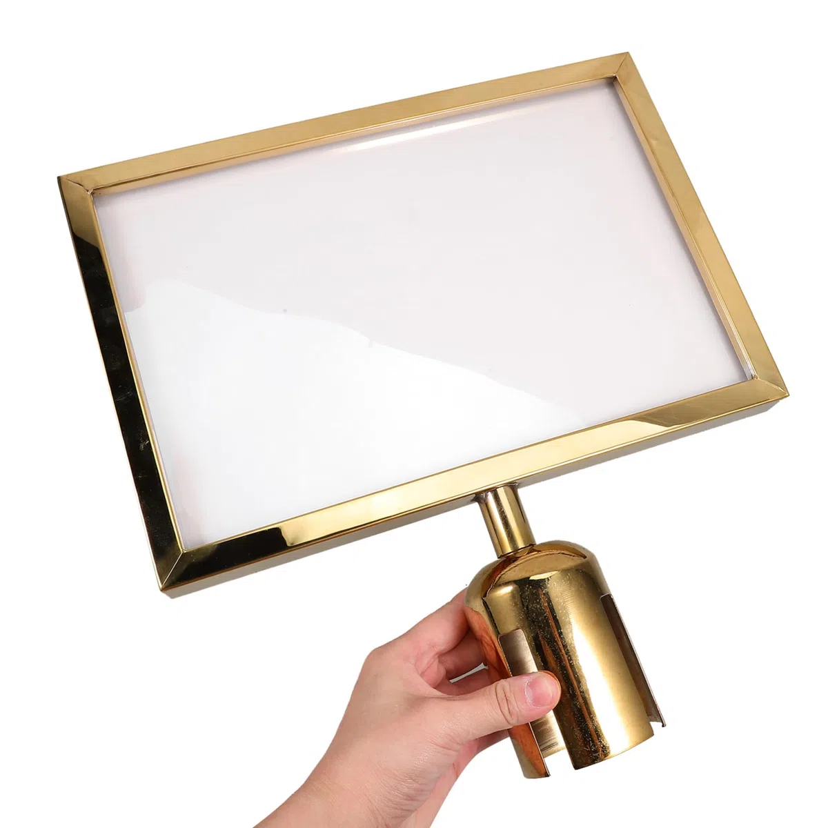 SHINEOFI Soporte Para Carteles De Acero Inoxidable Con Marco A4 Soporte Profesional Para Letreros De Control De Multitudes En Aeropuertos Oficinas Y Eventos