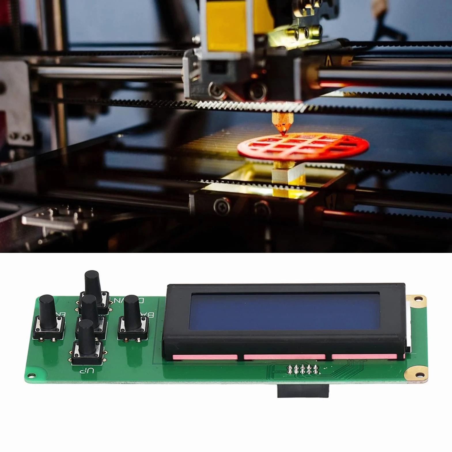 Tablero de Control de Pantalla LCD, Panel de Control LCD de Impresora para Anet A8, A4, A2, A6 L, E2 y Otros Modelos