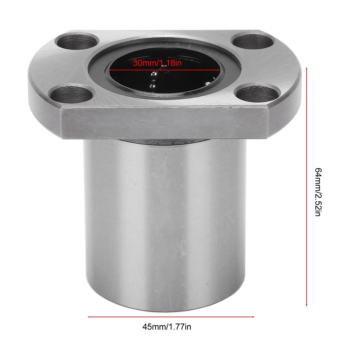 2 uds rodamientos lineales con brida, piezas de repuesto de rodamientos lineales diámetro interior 30mm para eje de movimiento lineal Cnc