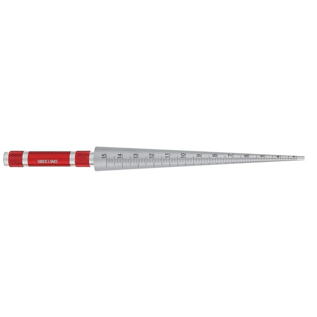 Medidor de apertura, regla cónica, orificio preciso, material de acero inoxidable para piezas de paredes delgadas, diámetros interiores tubos de plástico (3-15 mm)