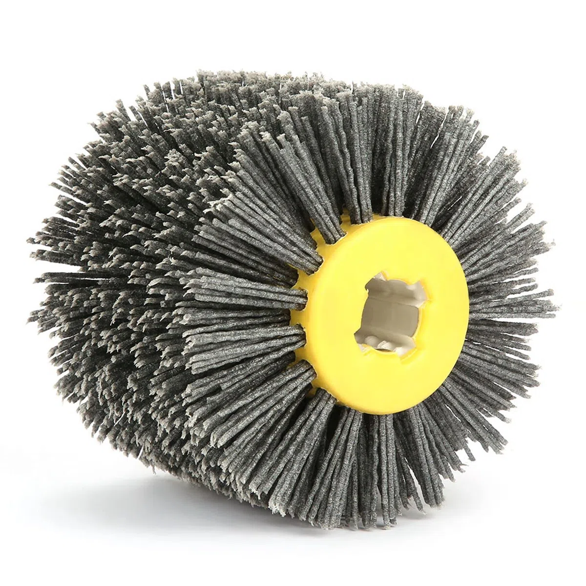 Cepillo de Trefilado de Rueda de Pulido, Material de Nailon, Grano #80, Perfecto para Pulir y Pulir Muebles de Madera