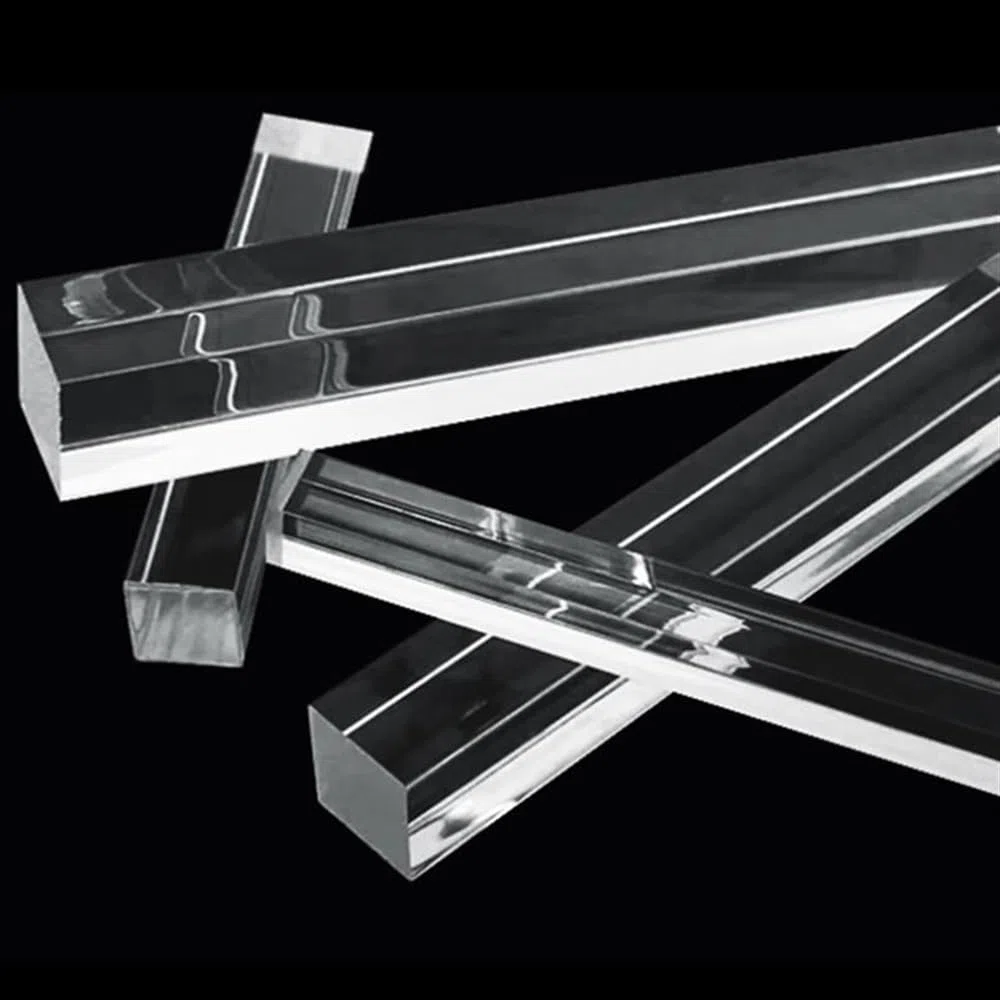 Varillas sólidas cuadradas de PMMA, 10 Uds., 100mm, 200mm, 300mm, 500mm, varillas transparentes extruidas, barra cuadrada acrílica(500MM*5 * 5MM)