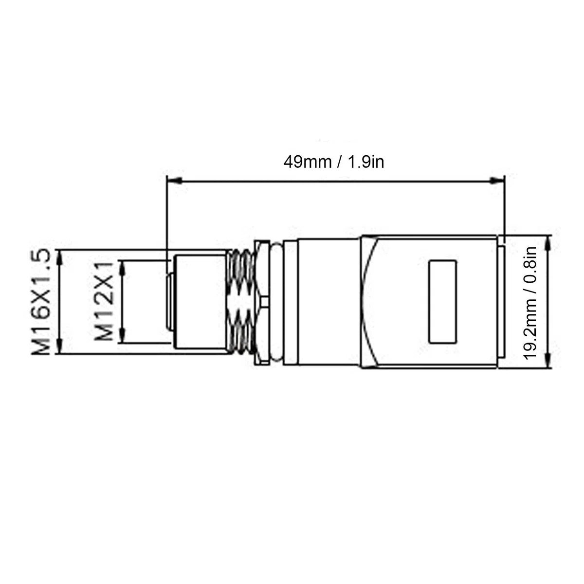 Cables Ethernet Cable de conexión M12 a RJ45 Cable de red de 4 pines para aplicaciones Ethernet industriales Cable de red impermeable IP67