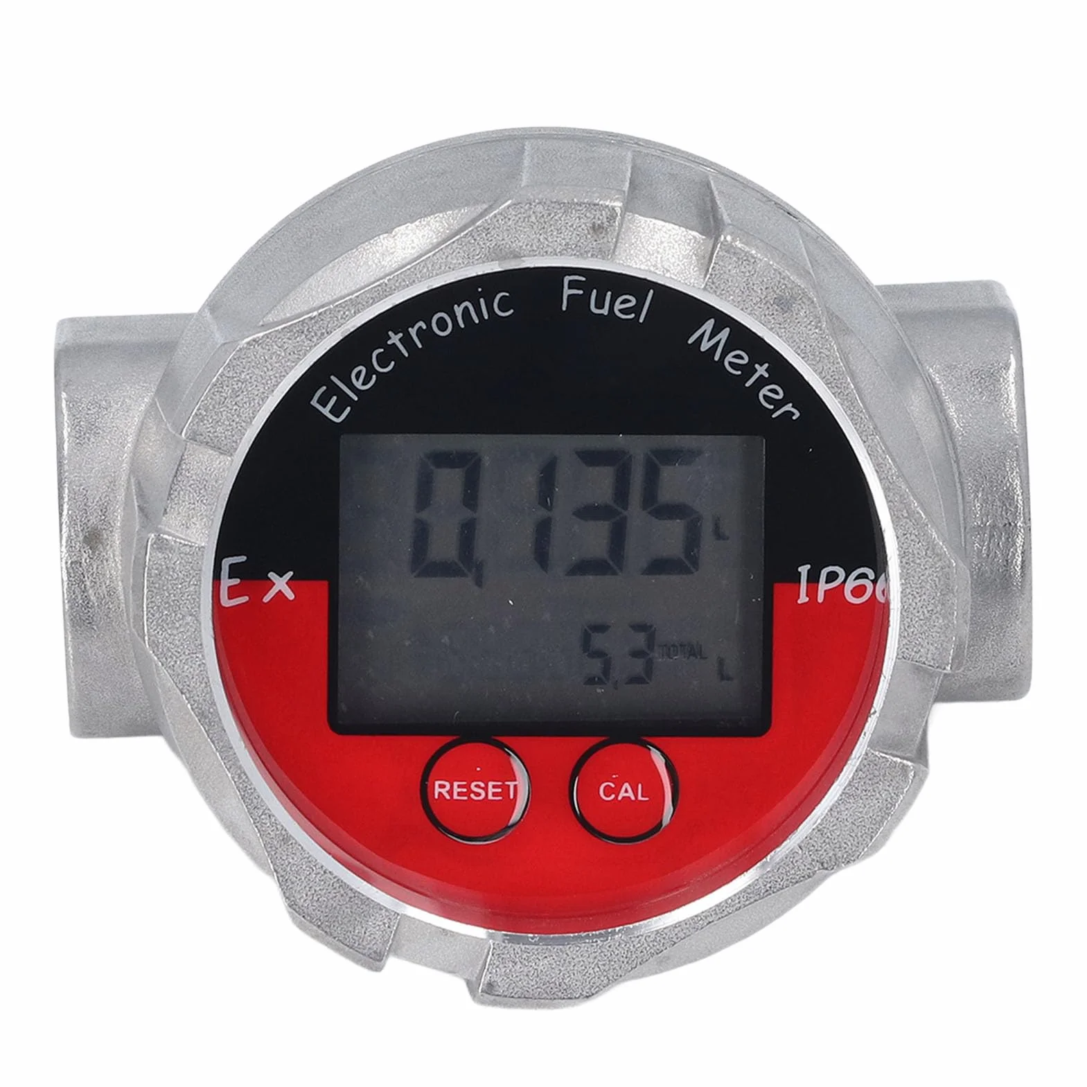 Medidor de Flujo de Turbina de Acero Inoxidable de 1 Pulgada, Medidor de Flujo Digital Electrónico, Agua Líquida de Acero Inoxidable, Gasolina, Aceite de Queroseno