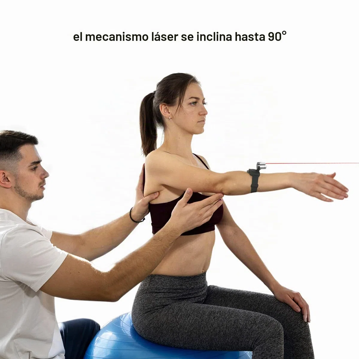 Linterna frontal láser LED recargable con cinturón ajustable, para pruebas de control sensorimotor y fisioterapia
