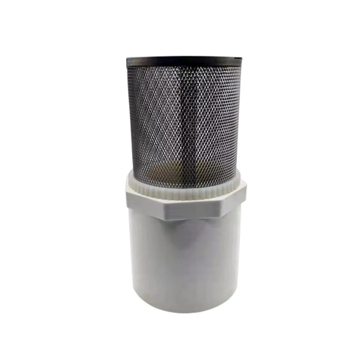 Cabezal de filtro de succión de acero inoxidable con conector de manguera de PVC, colador de válvula de pie para bombas de agua, acuarios, piscinas (75 mm/2,95 pulgadas)