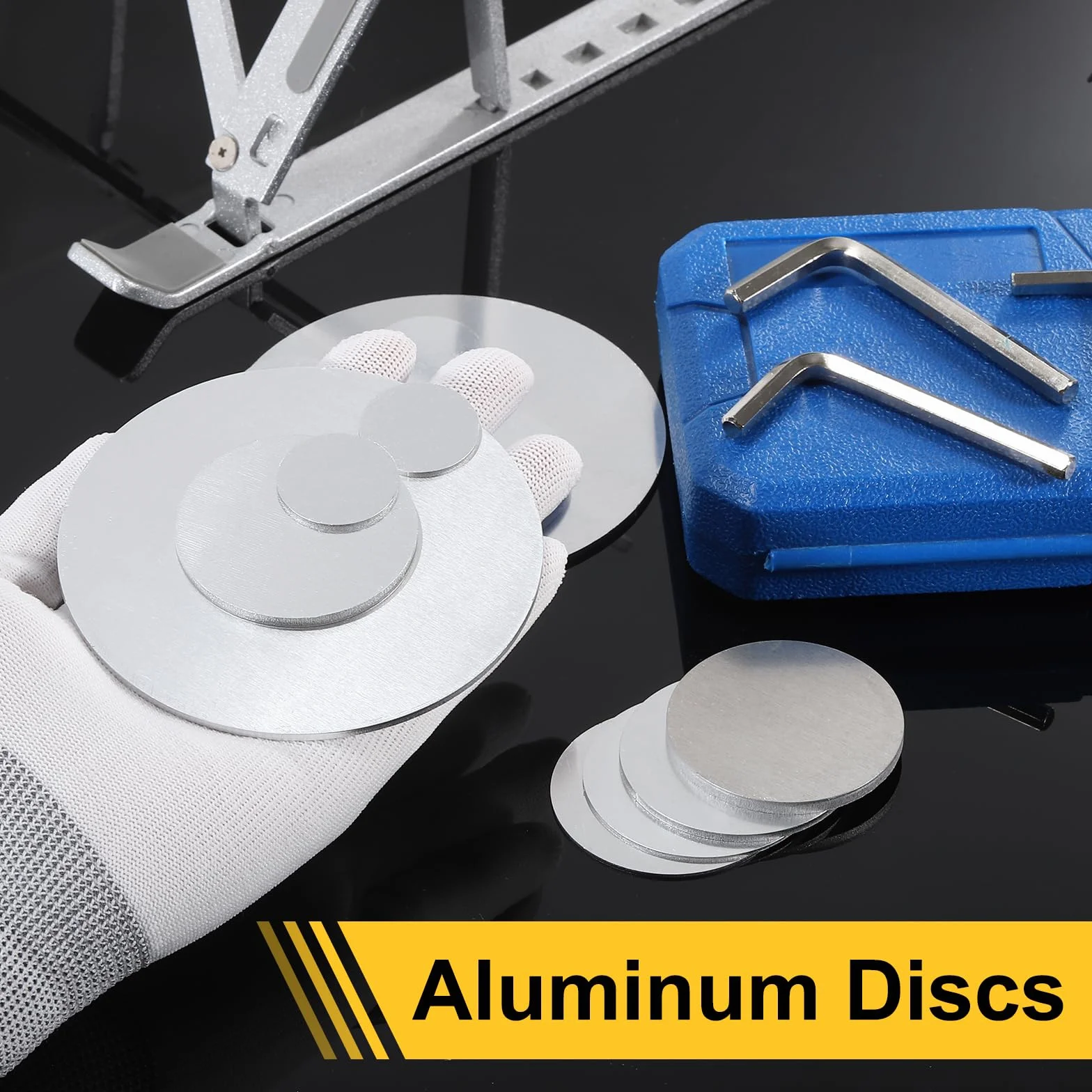 QUARKZMAN 2 Piezas De Disco De Aluminio 4"(100mm) Diámetro 0.24"(6mm) Grosor 1060 Placas Circulares De Aluminio Láminas Redondas Para Estampado De Metales