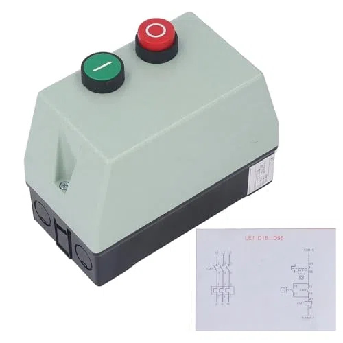 Arrancador de Motor Magnético, Retardante de Llama Impermeable IP55, Reinicio Automático Manual, Protección contra Sobrecarga para Monofásico/trifásico, Seguridad de Circuito
